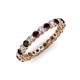 3 - Tiffany 2.40 mm Red Garnet and Diamond Eternity Band 