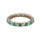 2 - Tiffany 2.40 mm Emerald and Diamond Eternity Band 