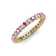 3 - Tiffany 2.40 mm Pink Sapphire and Diamond Eternity Band 