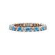 1 - Tiffany 2.40 mm Blue Topaz and Diamond Eternity Band 