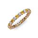 3 - Tiffany 2.40 mm Citrine and Diamond Eternity Band 