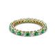 2 - Tiffany 2.40 mm Emerald and Diamond Eternity Band 