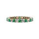 1 - Tiffany 2.40 mm Emerald and Diamond Eternity Band 