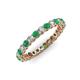 3 - Tiffany 2.40 mm Emerald and Diamond Eternity Band 