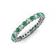 3 - Tiffany 2.40 mm Emerald and Diamond Eternity Band 