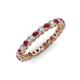 3 - Tiffany 2.40 mm Rhodolite Garnet and Diamond Eternity Band 