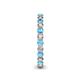 5 - Tiffany 2.40 mm Blue Topaz and Diamond Eternity Band 