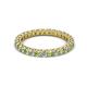 2 - Ellen 2.40 mm Peridot and Diamond Eternity Band 