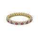 2 - Ellen 2.40 mm Rhodolite Garnet and Diamond Eternity Band 