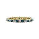 1 - Ellen 2.40 mm Blue and White Diamond Eternity Band 