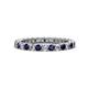 1 - Ellen 2.40 mm Blue Sapphire and Diamond Eternity Band 