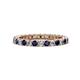 1 - Ellen 2.40 mm Blue Sapphire and Diamond Eternity Band 