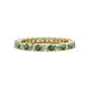 1 - Ellen 2.40 mm Green Garnet and Diamond Eternity Band 