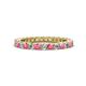 1 - Ellen 2.40 mm Pink Tourmaline and Diamond Eternity Band 