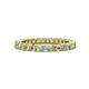 1 - Ellen 2.40 mm Peridot and Diamond Eternity Band 