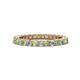 1 - Ellen 2.40 mm Peridot and Diamond Eternity Band 