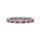 1 - Ellen 2.40 mm Rhodolite Garnet and Diamond Eternity Band 