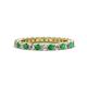 1 - Ellen 2.40 mm Emerald and Diamond Eternity Band 