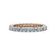 1 - Ellen 2.40 mm Aquamarine and Diamond Eternity Band 