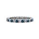 1 - Ellen 2.40 mm Blue and White Diamond Eternity Band 