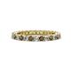 1 - Ellen 2.40 mm Smoky Quartz and Diamond Eternity Band 