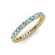 3 - Ellen 2.40 mm Blue Topaz and Diamond Eternity Band 