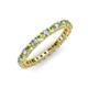 3 - Ellen 2.40 mm Peridot and Diamond Eternity Band 