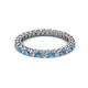 2 - Ellen 2.40 mm Blue Topaz and Diamond Eternity Band 