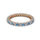 2 - Ellen 2.40 mm Blue Topaz and Diamond Eternity Band 