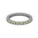 2 - Ellen 2.40 mm Peridot and Diamond Eternity Band 