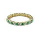 2 - Ellen 2.40 mm Emerald and Diamond Eternity Band 