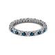 2 - Ellen 2.40 mm Blue and White Diamond Eternity Band 