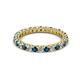 2 - Ellen 2.40 mm Blue and White Diamond Eternity Band 