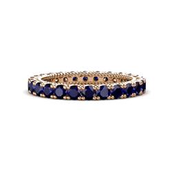 Ellen Blue Sapphire Eternity Band Blue Sapphire U Prong Womens Eternity Ring Stackable ctw K Rose Gold