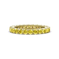 Ellen Yellow Sapphire Eternity Band Yellow Sapphire U Prong Womens Eternity Ring Stackable ctw K Yellow Gold