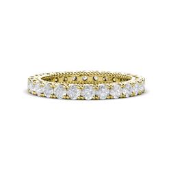 Ellen White Sapphire Eternity Band White Sapphire U Prong Womens Eternity Ring Stackable ctw K Yellow Gold
