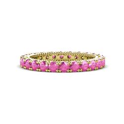 Ellen Pink Sapphire Eternity Band Pink Sapphire U Prong Womens Eternity Ring Stackable ctw K Yellow Gold