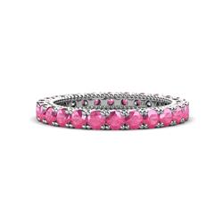Ellen Pink Tourmaline Eternity Band Pink Tourmaline U Prong Womens Eternity Ring Stackable ctw K White Gold