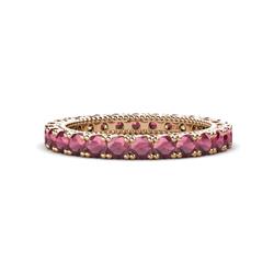 Ellen Rhodolite Garnet Eternity Band Rhodolite Garnet U Prong Womens Eternity Ring Stackable ctw K Rose Gold