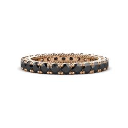 Ellen Black Diamond Eternity Band Black Diamond U Prong Womens Eternity Ring Stackable ctw K Rose Gold