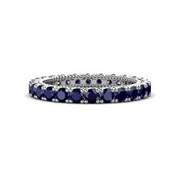 Ellen Blue Sapphire Eternity Band Blue Sapphire U Prong Womens Eternity Ring Stackable ctw K White Gold
