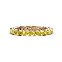 Ellen Yellow Sapphire Eternity Band Yellow Sapphire U Prong Womens Eternity Ring Stackable ctw K Rose Gold