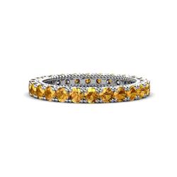 Ellen Citrine Eternity Band Citrine U Prong with Milgrain Womens Eternity Ring Stackable ctw K White Gold