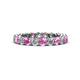 1 - Tiffany 3.00 mm Pink Sapphire and Diamond Eternity Band 