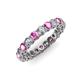 3 - Tiffany 3.00 mm Pink Sapphire and Diamond Eternity Band 