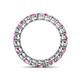 4 - Tiffany 3.00 mm Pink Sapphire and Diamond Eternity Band 