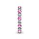 5 - Tiffany 3.00 mm Pink Sapphire and Diamond Eternity Band 