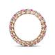 4 - Tiffany 3.00 mm Pink Sapphire and Diamond Eternity Band 