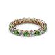 2 - Tiffany 3.00 mm Green Garnet and Diamond Eternity Band 