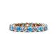 1 - Tiffany 3.00 mm Blue Topaz and Diamond Eternity Band 